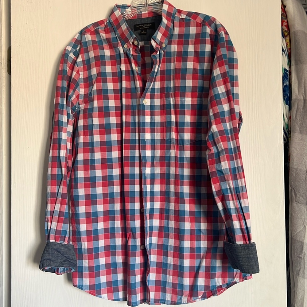 Mean checkered button up shirt
